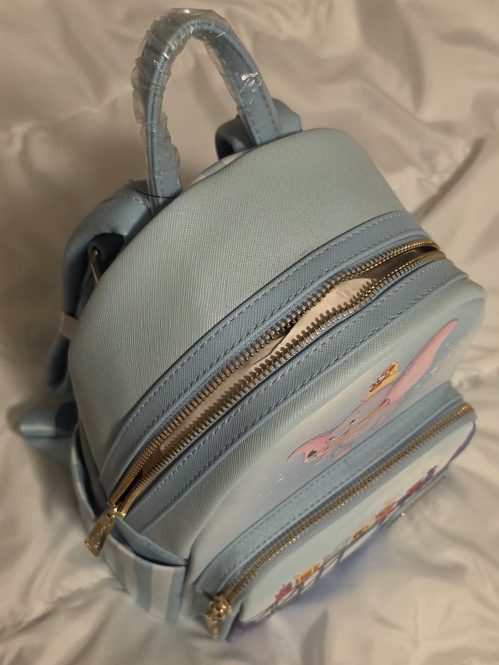Loungefly Disney 80th anniversary Dumbo mini backpack Flying Over Train - Picture 6 of 6